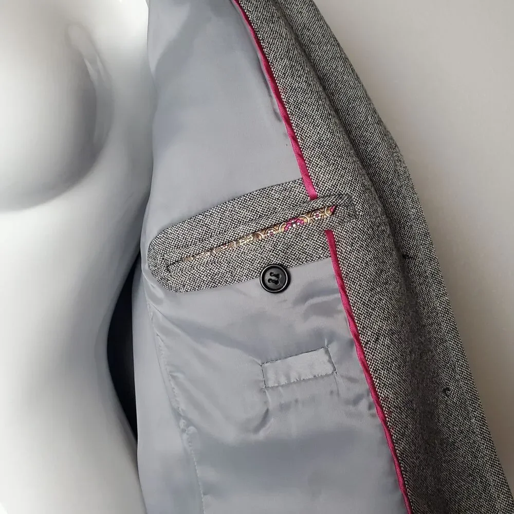 Vintage Y2K J. Crew Gray Wool Tweed Blazer